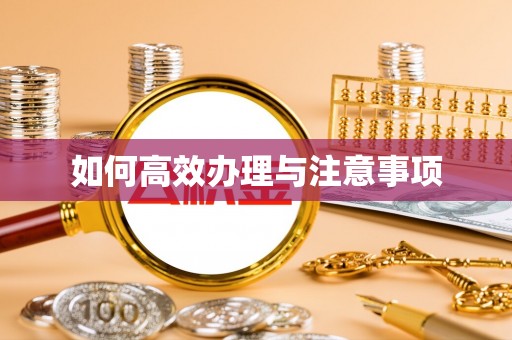 珠海如何高效办理与注意事项