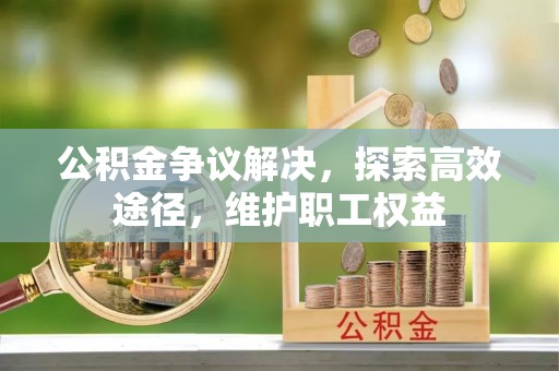 珠海公积金争议解决，探索高效途径，维护职工权益