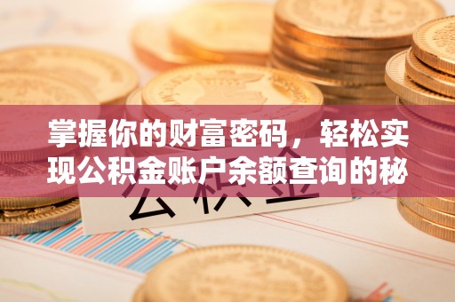 珠海掌握你的财富密码，轻松实现公积金账户余额查询的秘诀