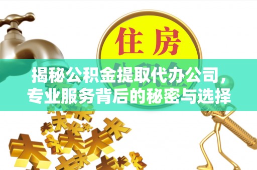 珠海揭秘公积金提取代办公司，专业服务背后的秘密与选择指南