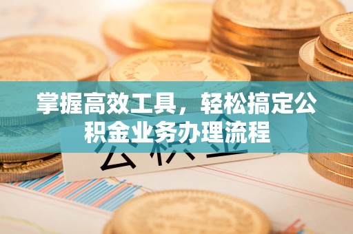 珠海掌握高效工具，轻松搞定公积金业务办理流程